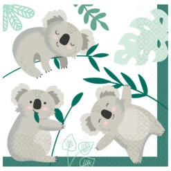 AMSCAN Koala Servetten (16 Stuks) | Wild Life Feestartikelen