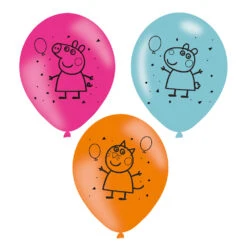 AMSCAN Peppa Pig Ballonnen (6 Stuks) | Peppa Pig Feestartikelen & Versiering
