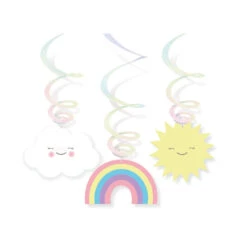 AMSCAN Rainbow & Cloud Hangdecoraties | Regenboog En Wolk Feestje