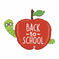 Back To School Appel Folieballon (Supershape) | Kinderfeestjes