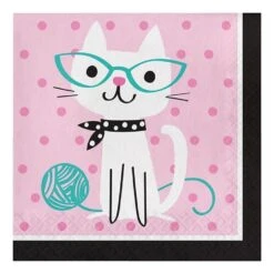 Purr-fect Party Servetten Van 33 Cm (uitgevouwen), 16 Stuks