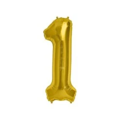 Folat XL Cijfer 1 Folieballon Goud (86 Cm)
