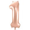 Folat XL Cijfer 1 Folieballon Roségoud (86 Cm)