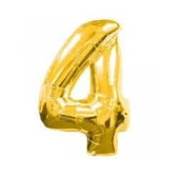 Folat XL Cijfer 4 Folieballon Goud (86 Cm)