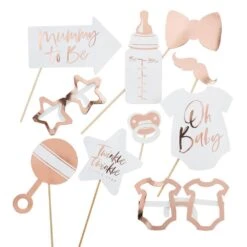 Ginger Ray Babyshower Photo Props Roségoud | Baby Shower En Gender Reveal