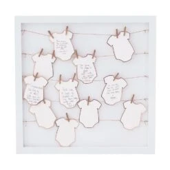 Ginger Ray Babyshower Romper Wenskaartjes Met Frame | Geboorte Gastenboek