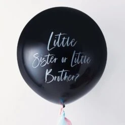 Gender Reveal Ballon 'Little Sister Or Little Brother' Van Ginger Ray -Hieppp Versiering Winkel ginger ray gender reveal ballon little sister or l 2