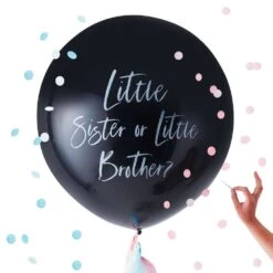 Gender Reveal Ballon 'Little Sister Or Little Brother' Van Ginger Ray