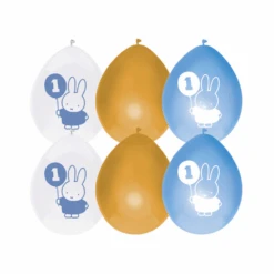 Nijntje 1 Jaar Ballonnen Blauw | Hoera 1 Jaar Nijntje Feestartikelen