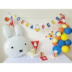 Nijntje Slinger 'Hoera Feest' Voor Een Nijntje Feestje -Hieppp Versiering Winkel haza nijntje slinger hoera feest per stuk nijntje 2