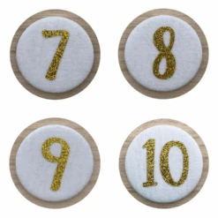 Cijferbutton 7/8/9/10 Goud | Voor De Kroontjes Van Liezelijn