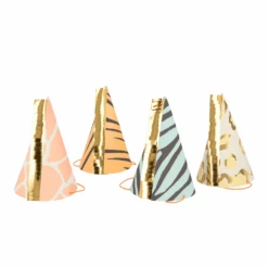 Meri-Meri Safari Animals Hoedjes (8 Stuks) | Go Wild Jungle Feestartikelen