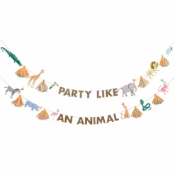 Meri-Meri Safari Animals Slingers (Set Van 2) | Go Wild Jungle Feestartikelen