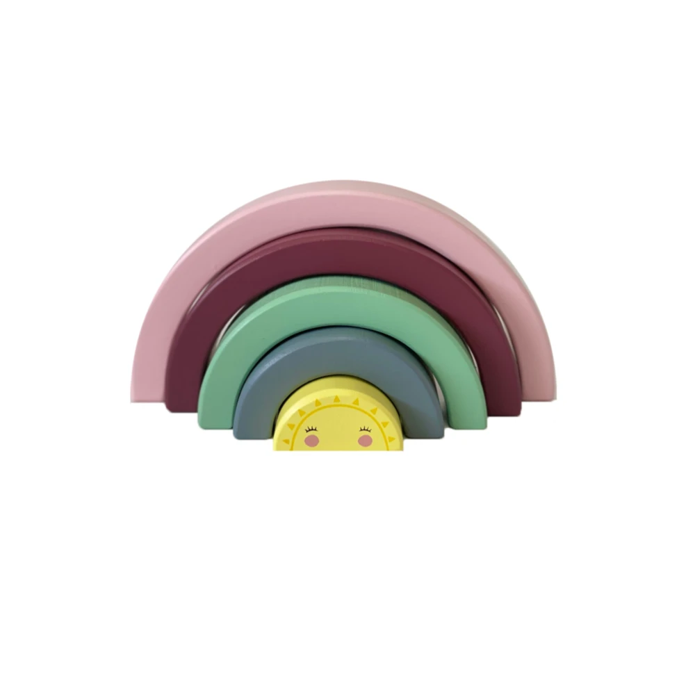 Houten Stapeltoren Regenboog | Educatief Speelgoed - Mint And Milo 3 Houten Stapeltoren Regenboog | Educatief Speelgoed - Mint And Milo - Afbeelding 3