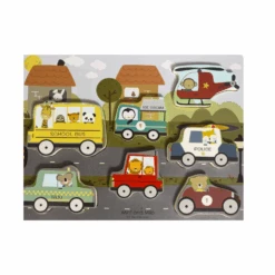 Houten Puzzel Voertuigen | Educatief Speelgoed - Mint And Milo