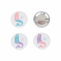 Mermaids Buttons (12 Stuks) | Diep In De Zee Feestartikelen