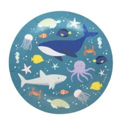 Zeedieren (Ocean) Borden (8 St.) | Diep In De Zee Feestartikelen