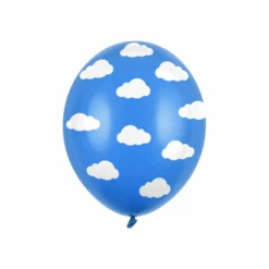 Hieppp Versiering Winkel 8 Hieppp Versiering Winkel -Hieppp Versiering Winkel partydeco ballonnen met wolkjes blauw 6 stuks 30 c