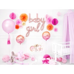 Partydeco Girl Folieballon (roségoud) - Per Stuk - Geboorte Folieballonnen -Hieppp Versiering Winkel partydeco girl folieballon rosegoud per stuk geboo 2