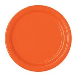 Unique Oranje Kartonnen Borden Van 23 Cm, 16 Stuks