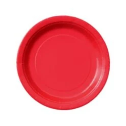 Unique Rode Kartonnen Bordjes Van 18 Cm, 20 Stuks