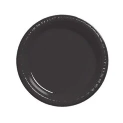 Unique Zwarte Kartonnen Bordjes Van 18 Cm, 20 Stuks